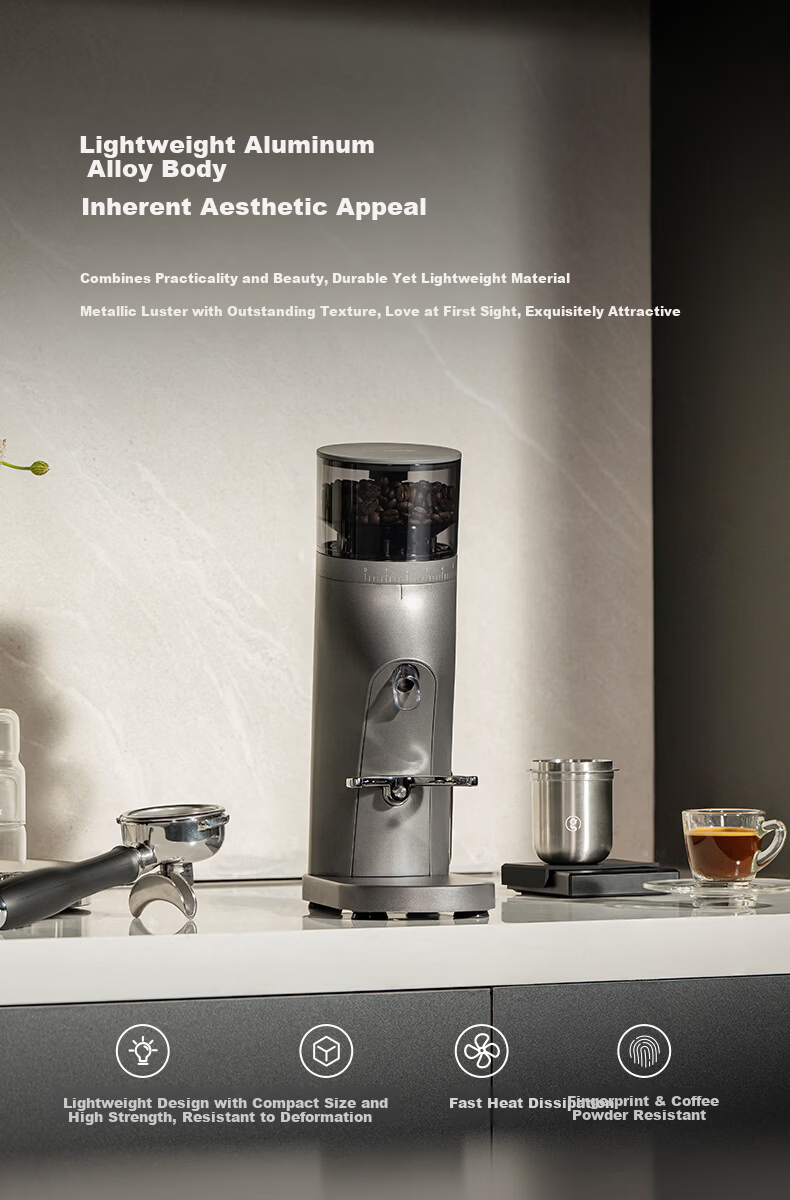 Gemilai G9010C Electric Coffee Grinder Gray Italian American Coffee Bean Grinder Home Use 5