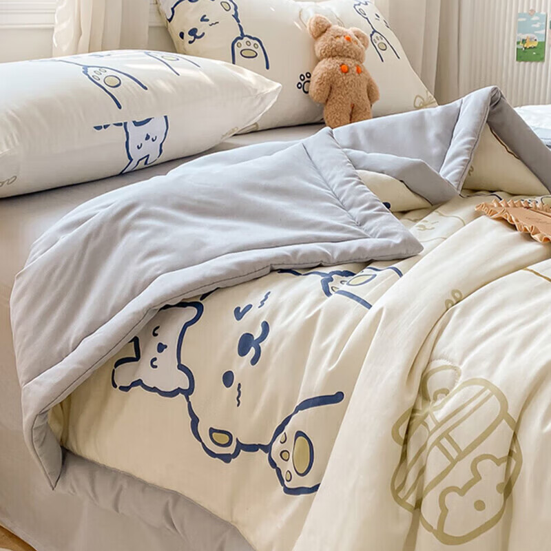 Nanjiren Cotton Summer Quilt A-Class Antibacterial Thin Blanket 1.5m x 2m Washable Single Air-Conditioning Quilt Summer Quilt Core
