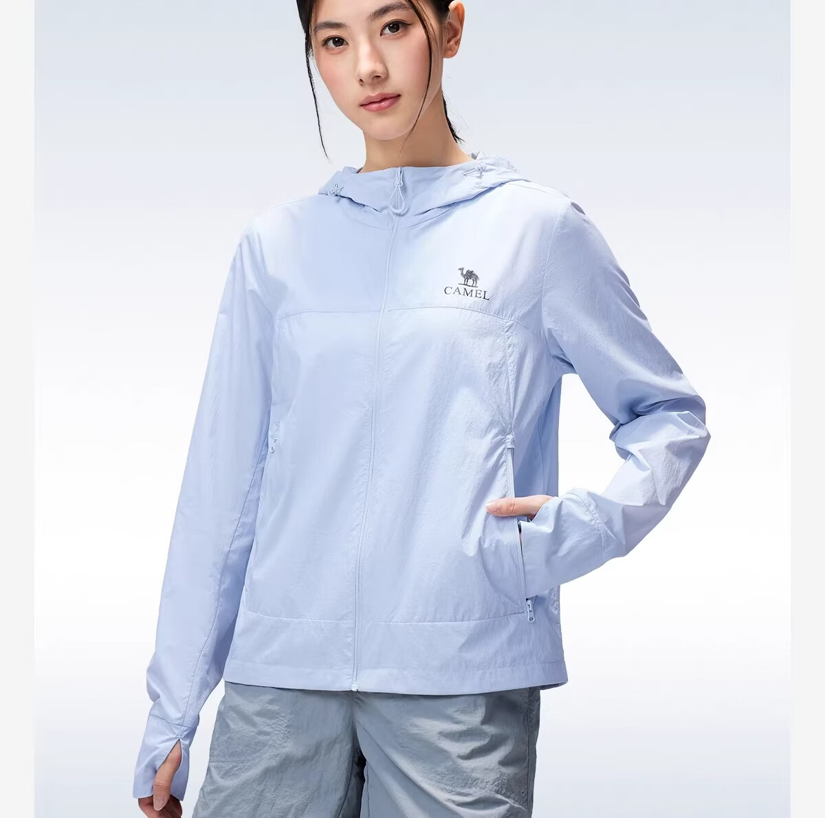 CAMEL Outdoor Original Yarn Sun Protection Jacket Women 2026 Spring Summer New Cool Breathable Water-Repellent Coat Sun Protection Clothing Men G023 9