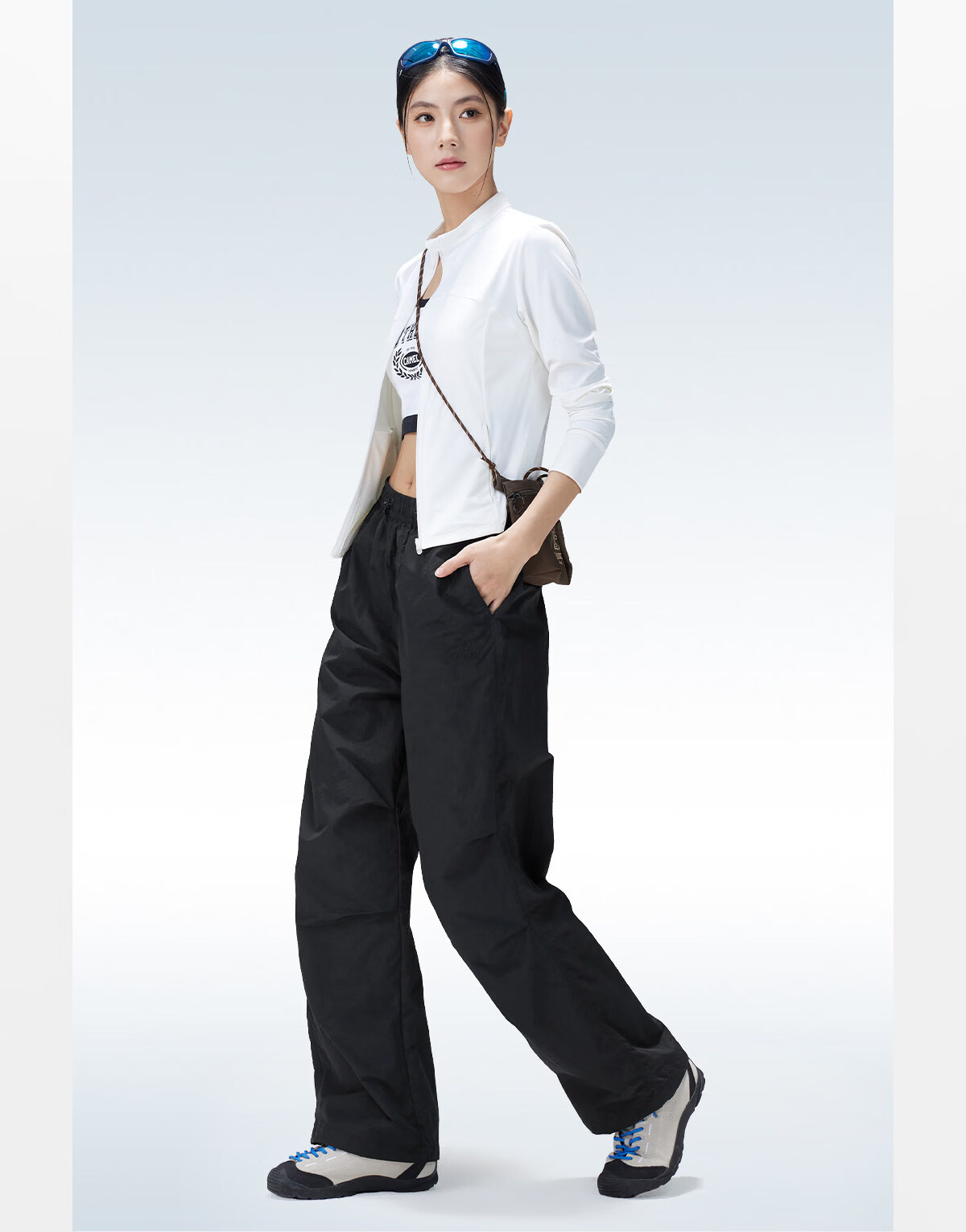 CAMEL Women's Outdoor Quick-Dry Pants Spring Summer Thin Cool Breathable Sun-Protective Wide-Leg Hiking Military Pants for Men 24