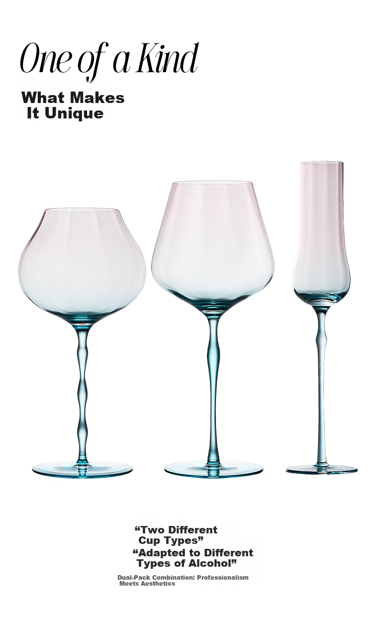 MU16 Champagne Flute Crystal Wine Glass Toasting Glass Wedding Gift Housewarming New Year Gift Stylish Gift Box 6