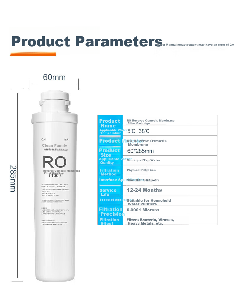 Clean Family Compatible Qinyuan Water Purifier Filter Cartridge Full Modular Set QR-RF-401A/C/502B/506A/QR-R5-01G/02G/02H/02F/E CTO Carbon Rod Filter Cartridge 14