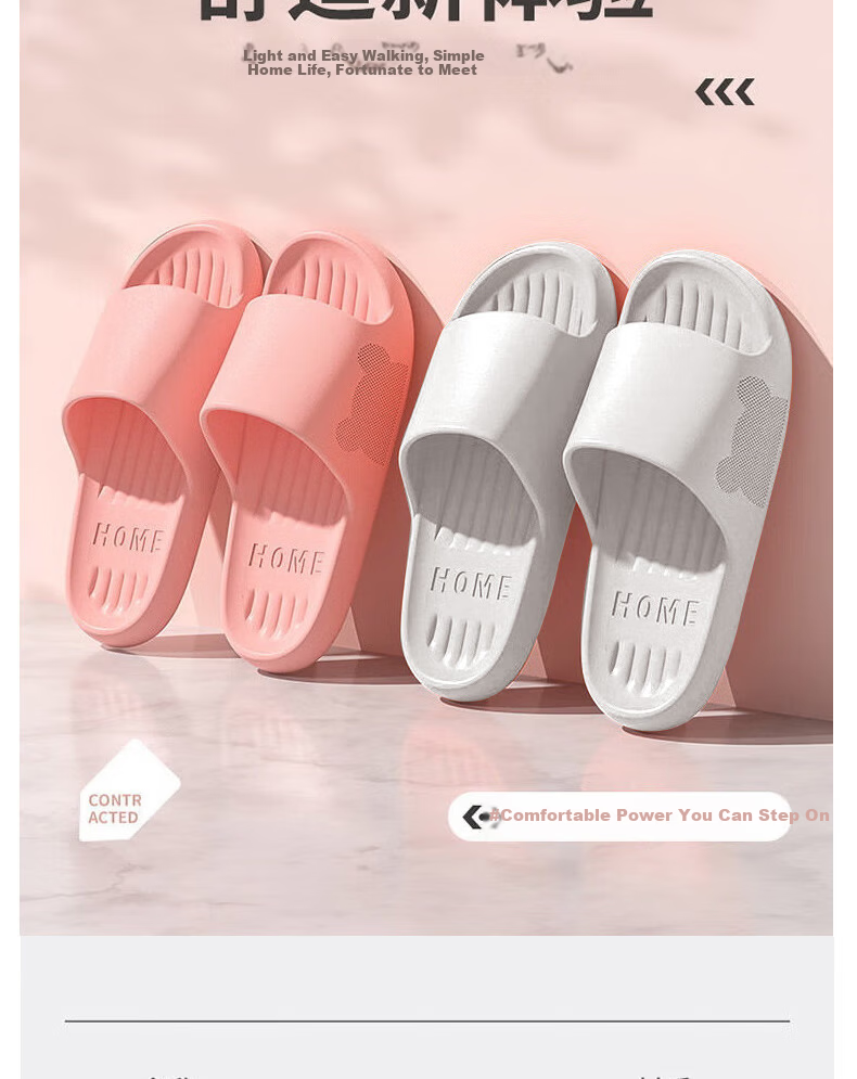 FOOTOPPO EVA Women's Bathroom Non-Slip Shower Slippers Men's Indoor Home Thick-Soled Summer Sandals 9