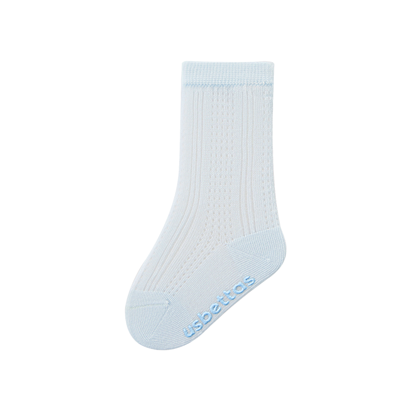 Betis Children's Socks Summer Thin Newborn Baby Mesh Mid-Calf Socks Solid Color Indoor Non-Slip Cooling Socks