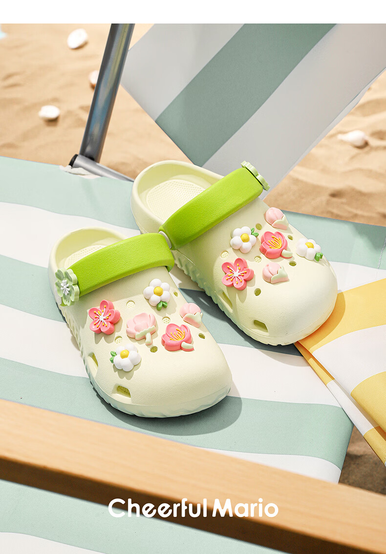 Cheerful Mario Children's Clogs Girls' Summer 2026 New EVA Princess Sandals for Older Girls and Toddlers 11