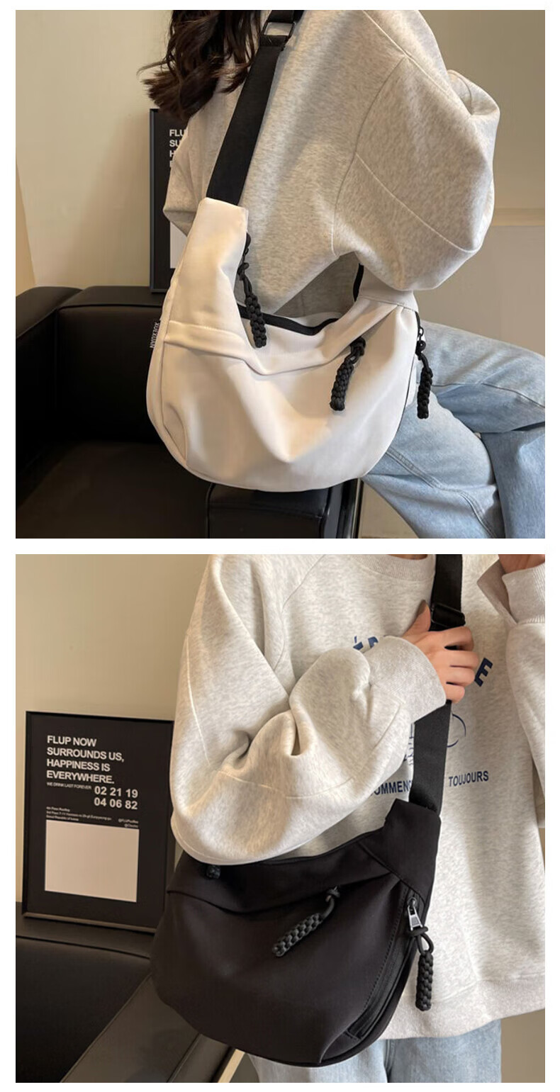 LOHAS Travel Crossbody Bag Women's Dumpling Shoulder Bag Large Capacity Casual Lightweight Commuter Tote Bag for Women 5
