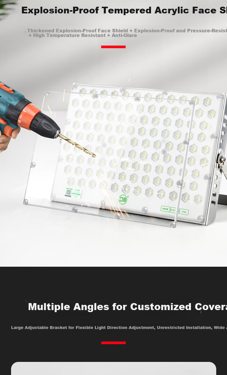 Yaming LED Floodlight Outdoor Waterproof Stadium High Power Bright Spotlight 6161 Series 200W 7