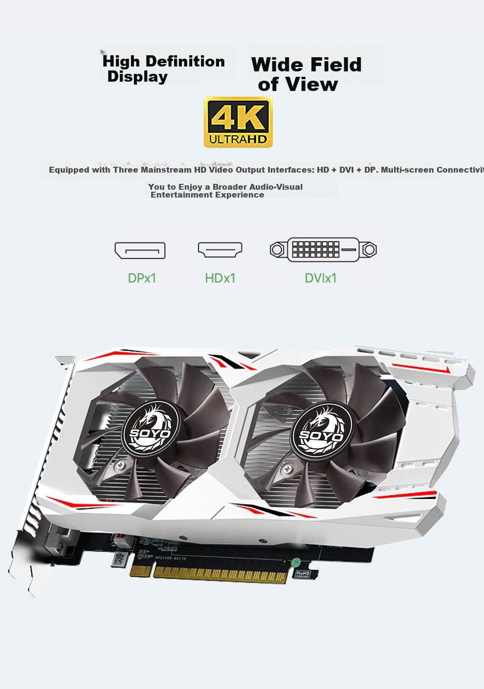 Meijie GTX1650 Yanlong 4GB GDDR6 Desktop Graphics Card for Design Rendering Office and Gaming 6