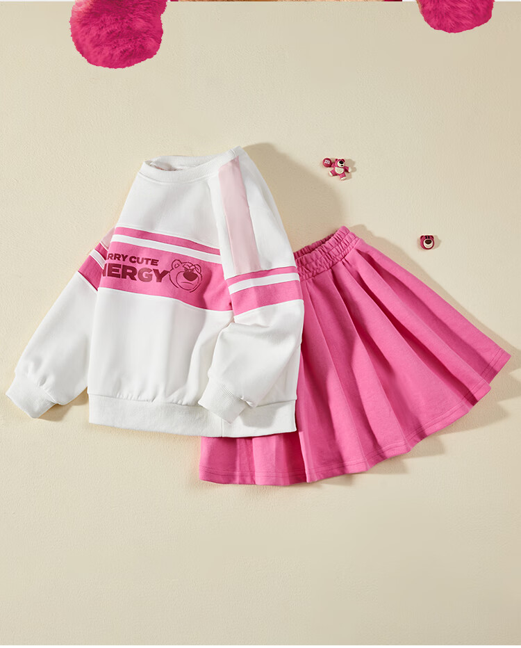 Disney Kids Children's Academy Style Set Girls' Spring Autumn 2026 New Fashionable Sweatshirt and Skirt Girls' Spring Outfit 3