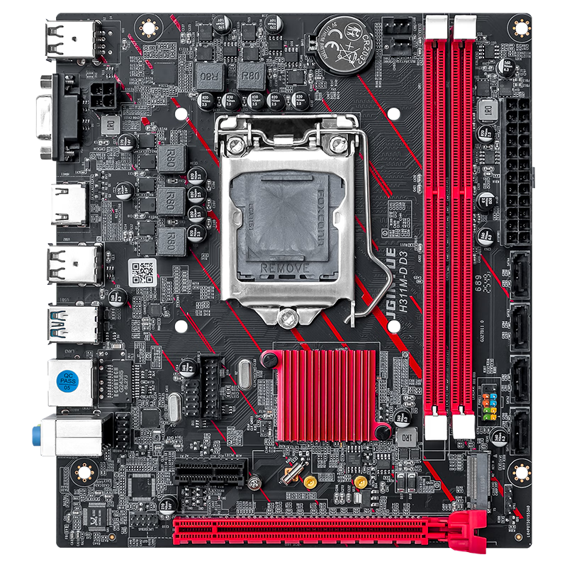 Jingyue H311M-D D3 Motherboard DDR3 Memory Gaming Office Motherboard Supports Intel 6th-9th Gen CPU 6100/8400/9400F Intel LGA1151 DDR3