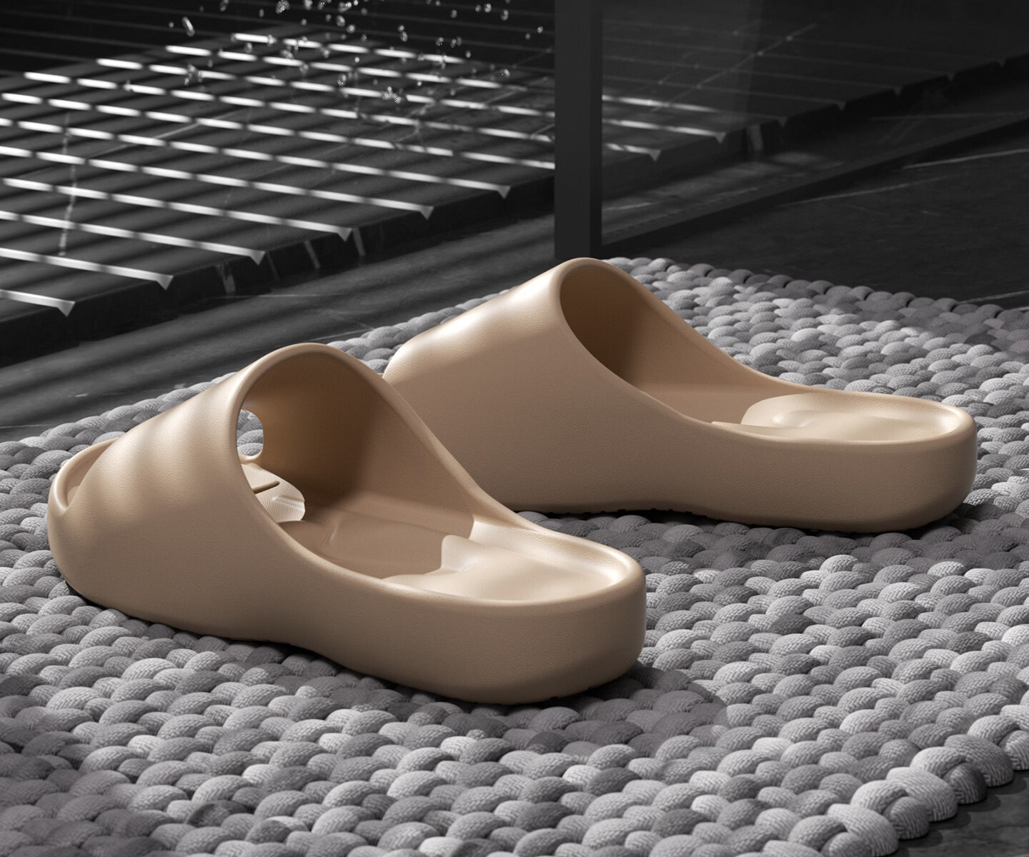 Ganmai Men's Summer Indoor Home Bathroom Non-Slip Arch Support Slippers Purple 36-37 10