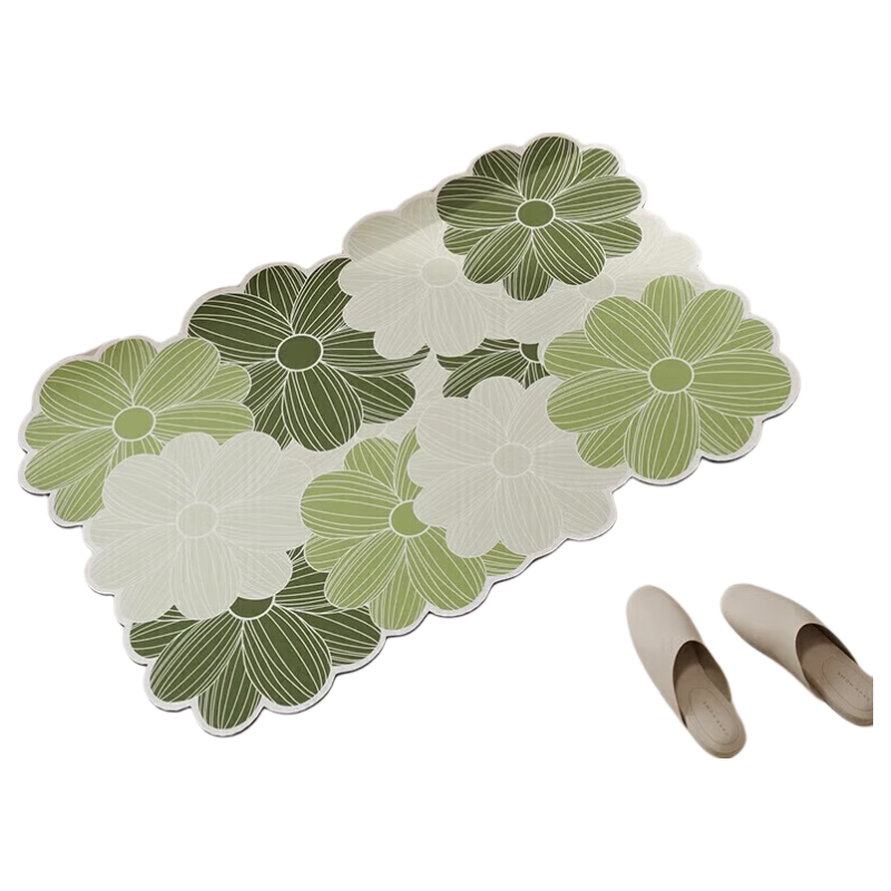 Fanyejia Fresh-Shaped Diatomaceous Earth Mat for Home Bathroom Non-Slip Floor Mat, Quick-Drying Absorbent Doormat