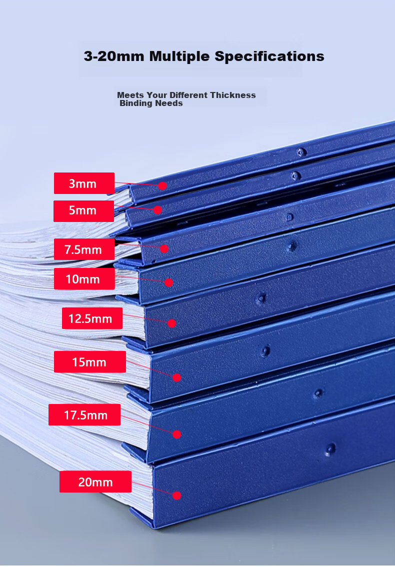 DOCON Comb Binding Strips 10-Hole Plastic Binding Strips 5mm White 100pcs/Box 3