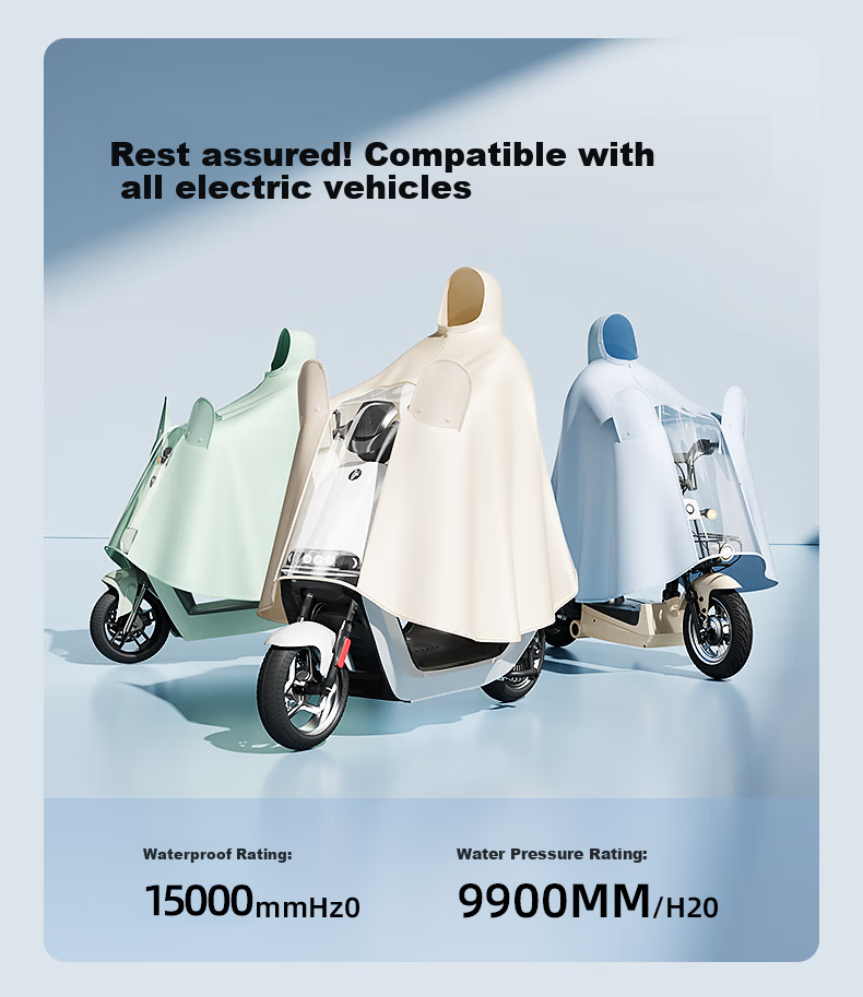 Chengge Electric Scooter Raincoat Full-Body Stormproof Suit Adult Rider Unisex Motorcycle Riding Rain Poncho 10