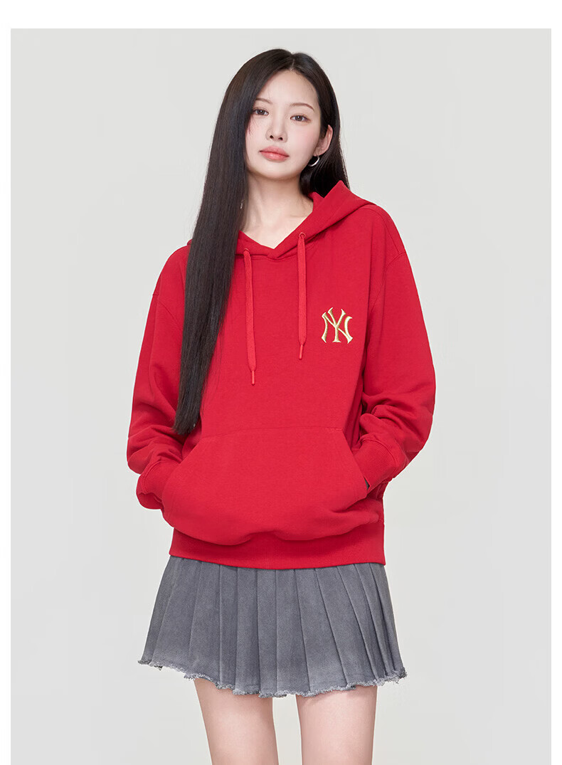 MLB Unisex New Year Zodiac Horse Print Casual Hoodie 26 Spring New Style 3AHDQ0161-50CRS-L 1
