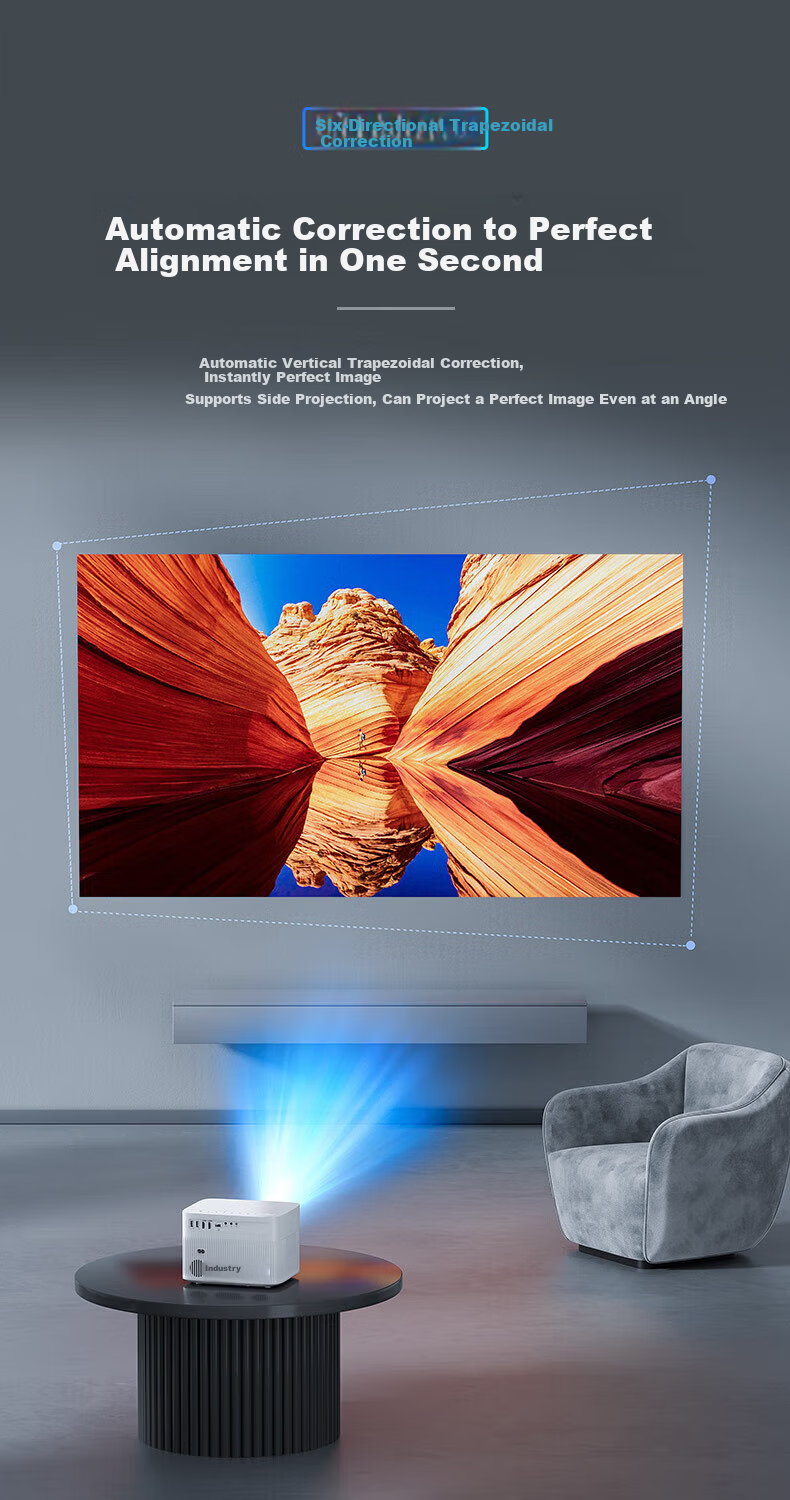 Hongtianpao G86W Projector Home Use Smart Home Theater Projector (TOF Laser Auto Focus 2+32GB Large Memory Daytime HD Direct Projection) 5