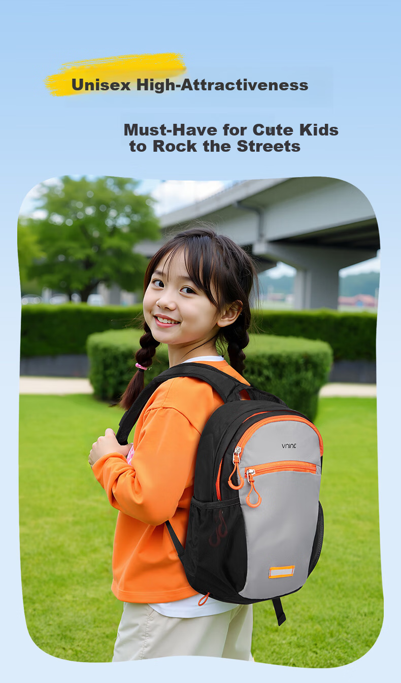 Vnine City Children's Backpack Ultra-Light Breathable School Bag for Boys and Girls Outdoor Study Travel Double Shoulder Bag 5