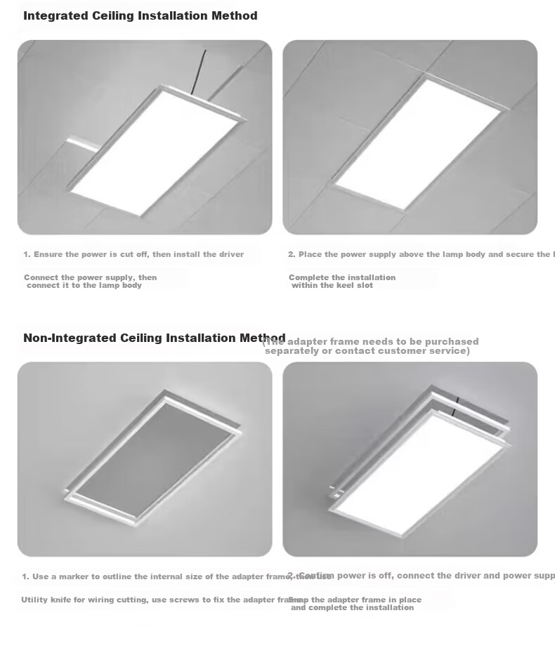 Yaming Integrated Ceiling LED Panel Light 300x600mm 35W Single Pack for Office Kitchen Bathroom Aluminum Buckle Plate Light 12
