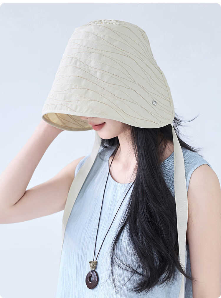 JIUMU Women's Sun Protection Hat UV Protection Bucket Hat Summer Outdoor Face Covering Sun Hat 15