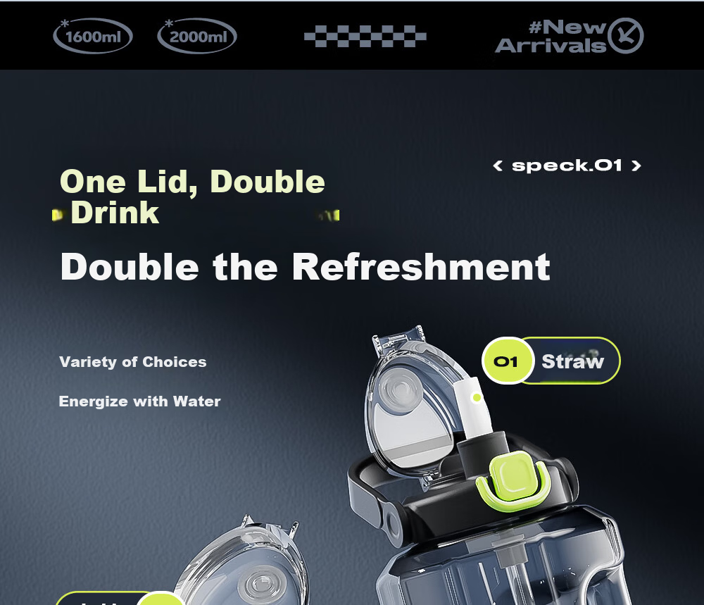 Fuguang Large Capacity Plastic Water Bottle High Temperature Resistant Sports Fitness Water Jug Summer Cup for Men 3