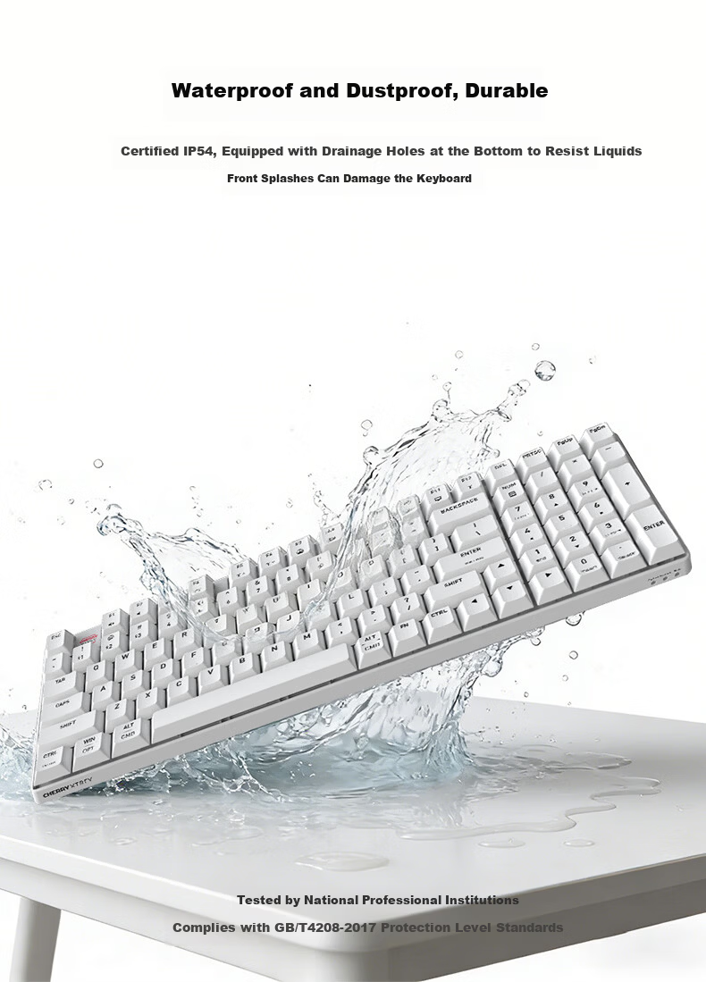 CHERRY K37W Wireless Bluetooth Tri-Mode MAC Keyboard RGB Backlit Mechanical Feel 98-Key Efficient Layout WIN/MAC Compatible 5