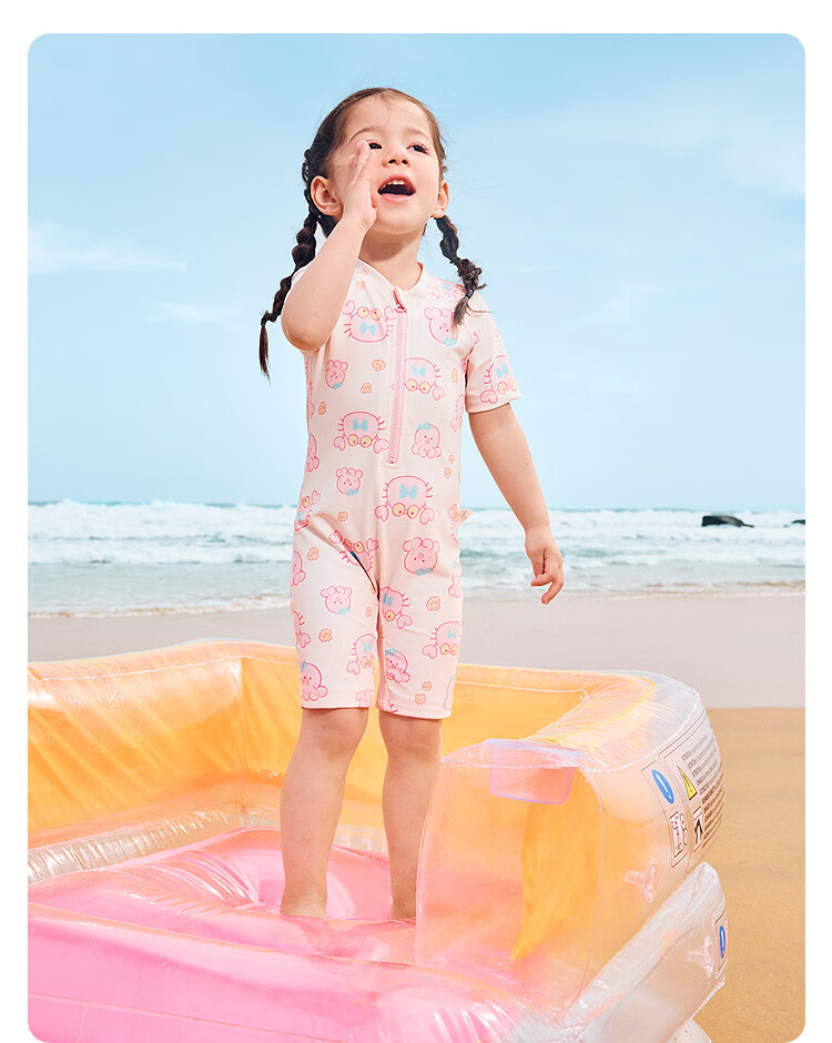 Balabala Kids Swimwear Boys Girls Baby 2026 Summer New Two-Piece Sunscreen Chlorine-Resistant Cartoon Swimsuit Set 17