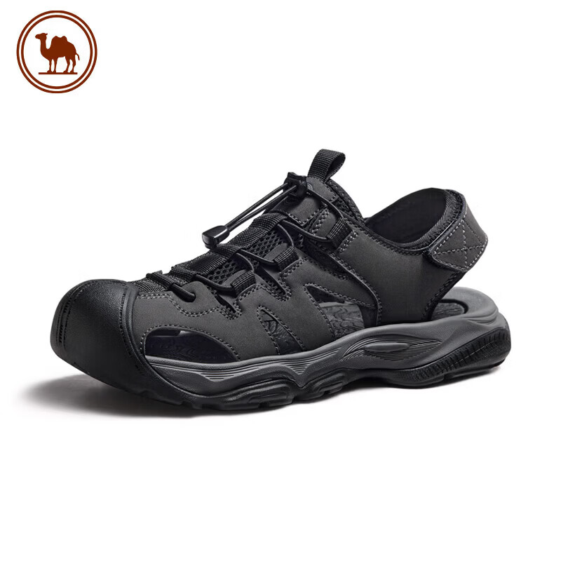 Camel Brand Breathable Mesh Water Shoes Beach Hollow Sandals P16M379020 Night Black Size 38