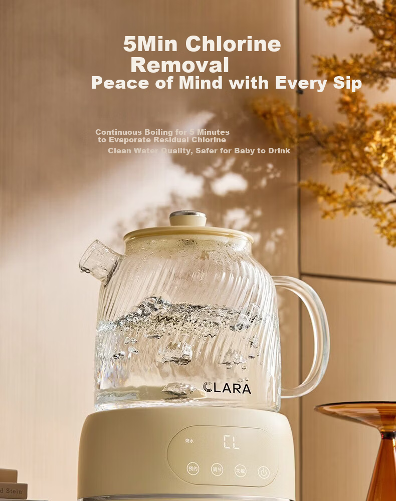 CLARA Glass Health Kettle 1L Temperature Control Tea Maker Electric Kettle for Office and Home (Standard Version) 13
