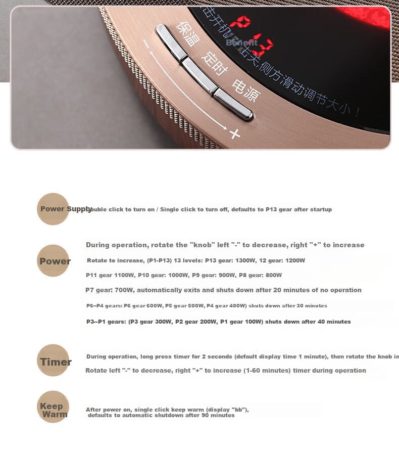 Yubai Electric Ceramic Stove Tea Maker Tea Cooker Tea Pot Health Preservation Stove Brewing Old White Tea Black Tea Flower Tea MFX-X5 (Sandalwood Color) 10