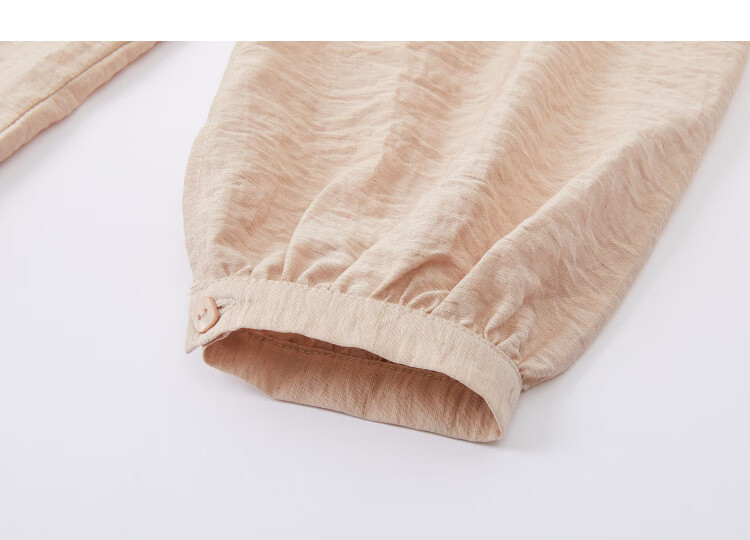 Demana [With Linen] Spring Sweet Style Ribbon Butterfly Shell Puff Sleeve Loose Fit Petite Women's Shirt 17