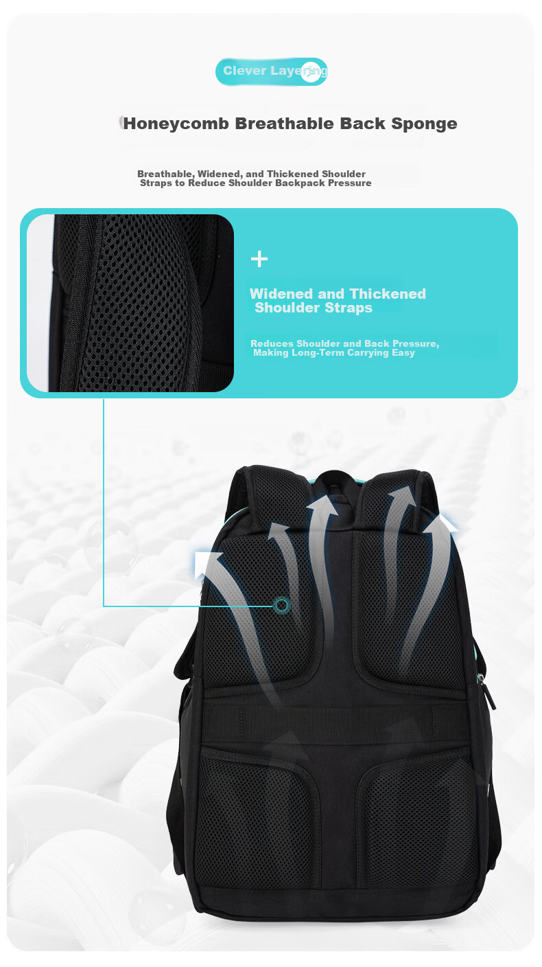 HEAD Tennis Open Tennis Double Shoulder Bag Fitness Badminton Backpack Travel Bag Multifunctional Laptop Bag 8