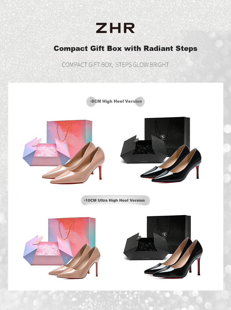 ZHR ZEZ High Heels Women 2026 New Red Sole Sexy Pointed Toe Stiletto Pumps Lightweight Girlfriend Gift Shoes for Qixi Festival 1