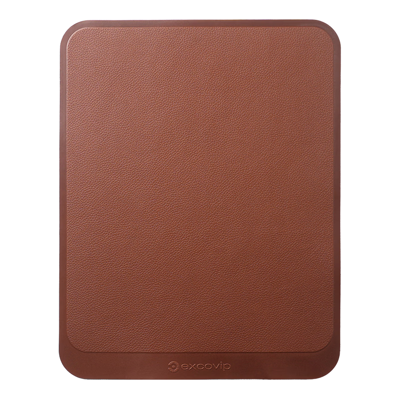 EXCO Yayin Leather Mouse Pad Hard Waterproof Small Leather Portable Gaming Mouse Pad Small Desk Mat Brown 1069