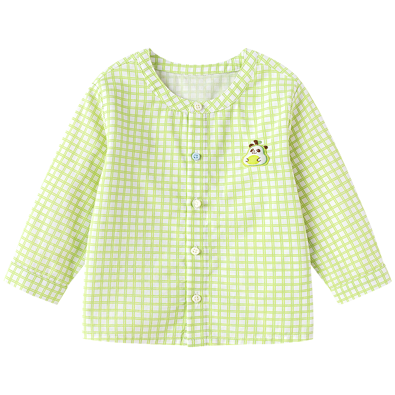 Balabala Kids Baby Long Sleeve Shirt Infant Shirt Boys Girls 2026 New Summer Thin Plaid Stylish Shirt