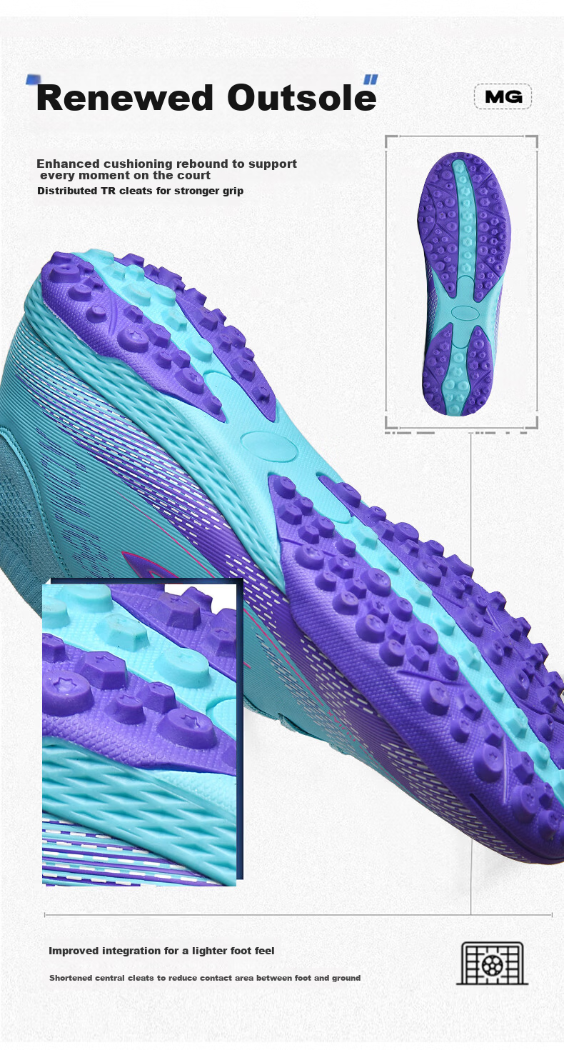 DEERWAY Adult Youth Soccer Shoes TF Turf Studs Non-Slip Durable Match Shoes Obsidian Gold TF Turf Studs Size 37 10