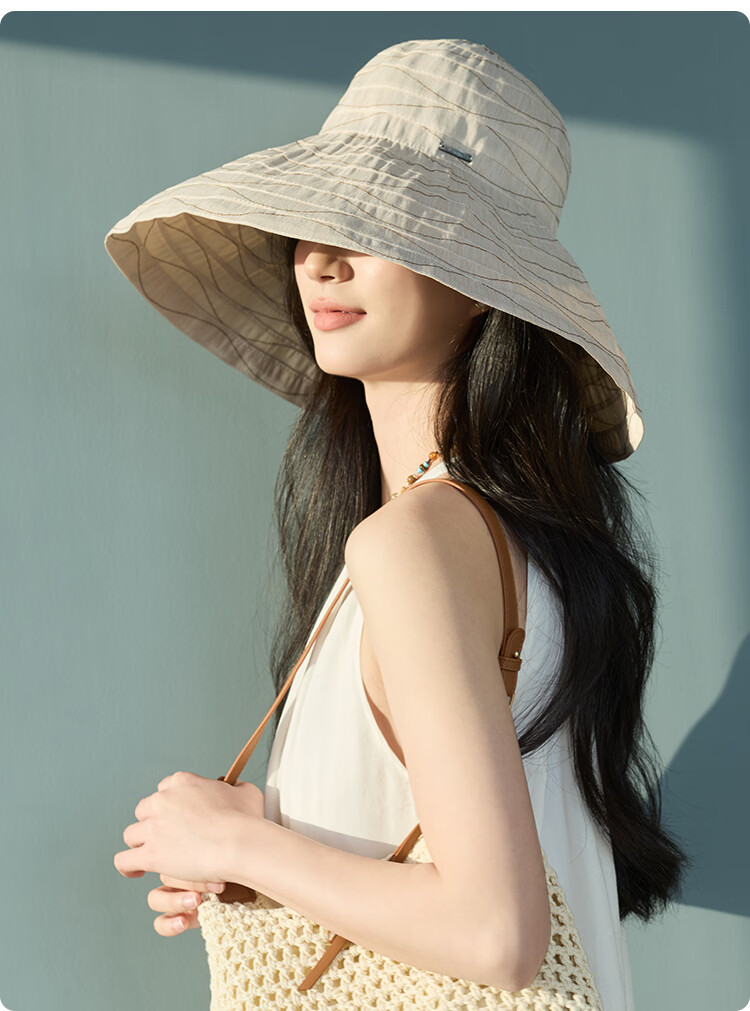 JIUMU Women's Sun Protection Hat UV Protection Outdoor Summer Bucket Hat Face Covering 15