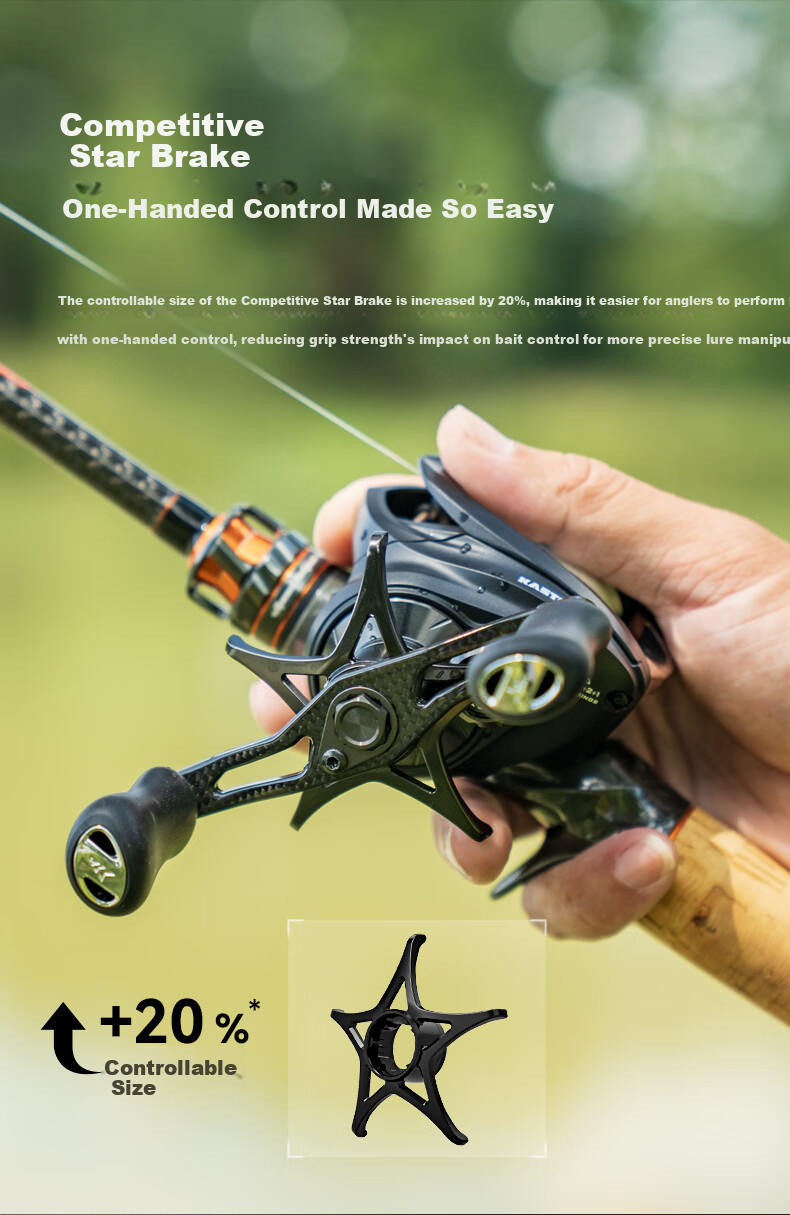 KastKing 2024 Kress Baitcasting Reel Magnesium Alloy Body Titanium Alloy Spool for Competitive Black Pit Fishing 22