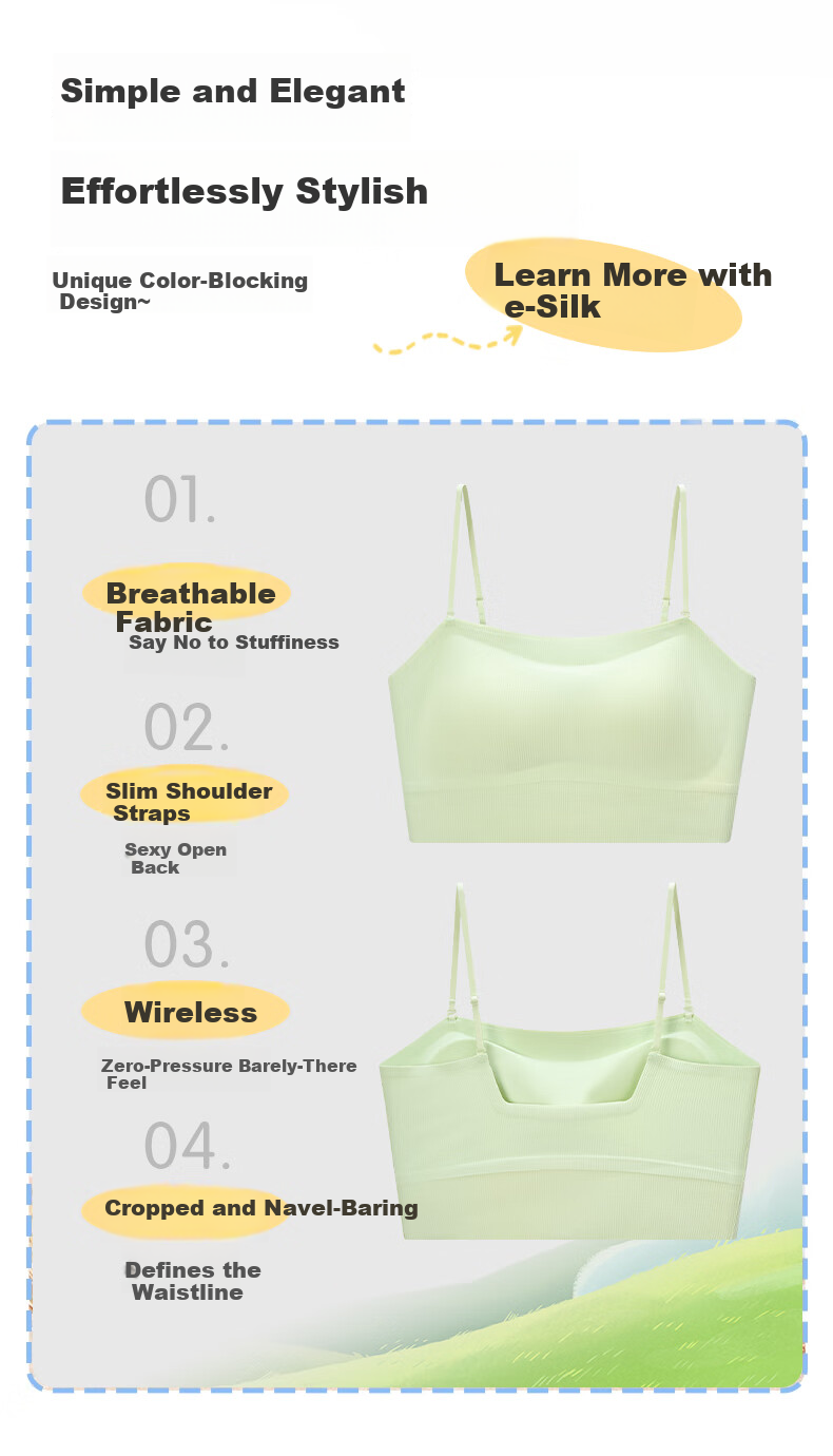 Bandgewoo Women's Padded Camisole Tank Top, Stylish Back Bra Integrated Thin Underwear for Belly Coverage and Layering 6