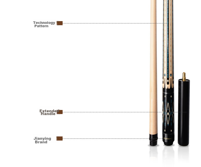 Jianying Billiard Cue Beyond Series, Big Head Chinese Black 8-Ball American Nine-Ball Cue Pool Cue, Xinghe 12.5mm 3