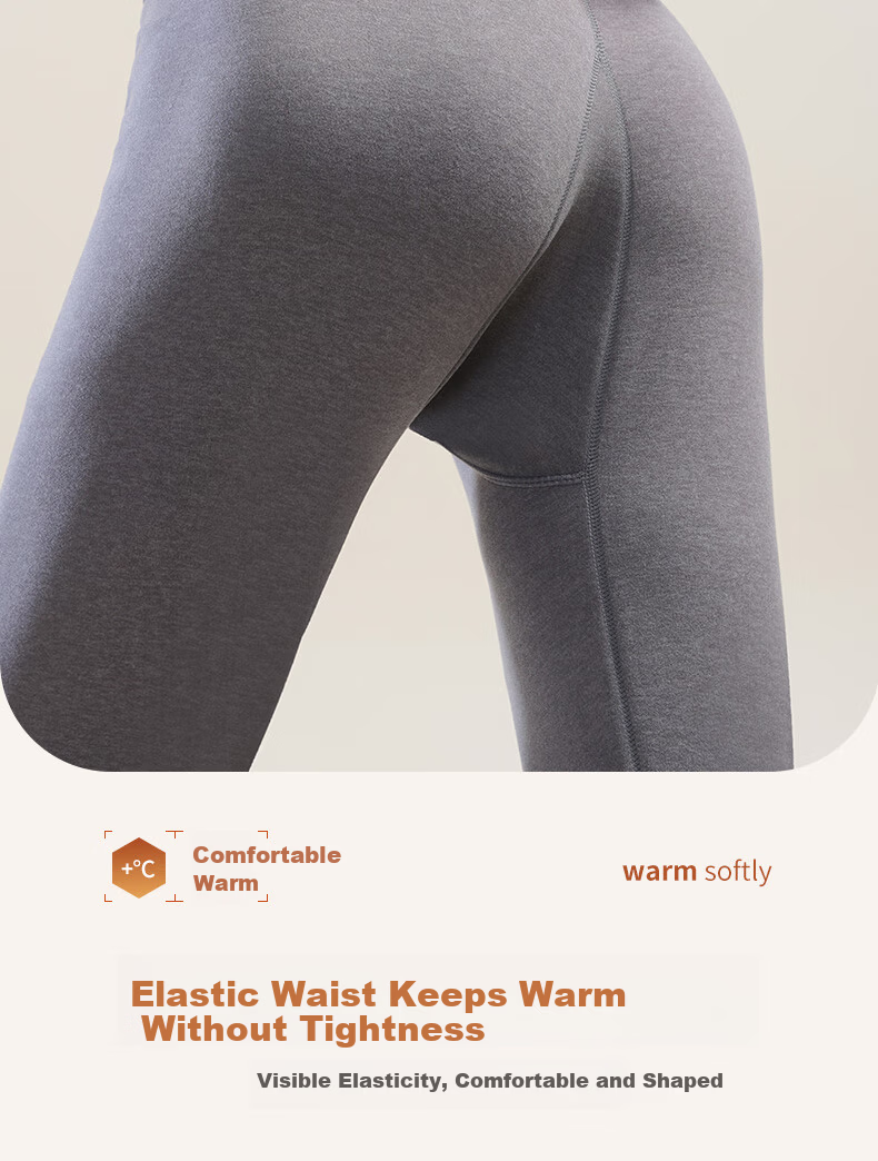 Grace Men's Thermal Fleece-Lined Thickened Winter Silk Wool Knee Support Sleep Pants Autumn Inner Fleece Trousers 8