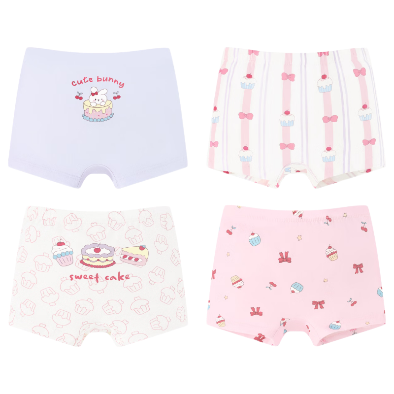 Niduoxiong Girls' Cotton Boxer Briefs, Mid to Big Kids' Boyshorts, Comfortable And Non-Binding Underwear for Girls' Development