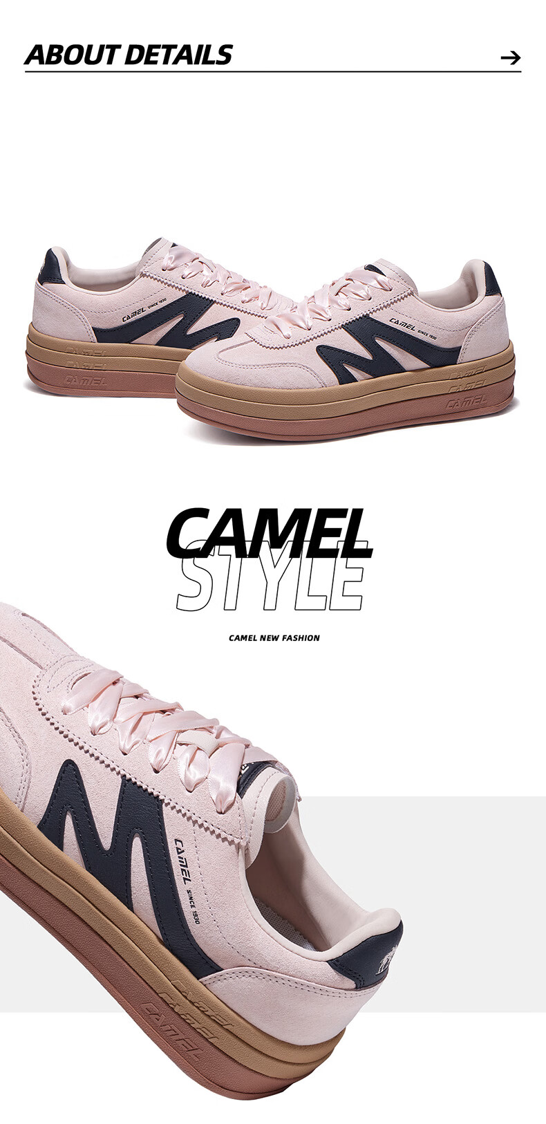 CAMEL Shanhai 2nd Generation Classic Casual Men's Sports Training Sneakers K16B09L7002 Ivory White/Black Size 40 9