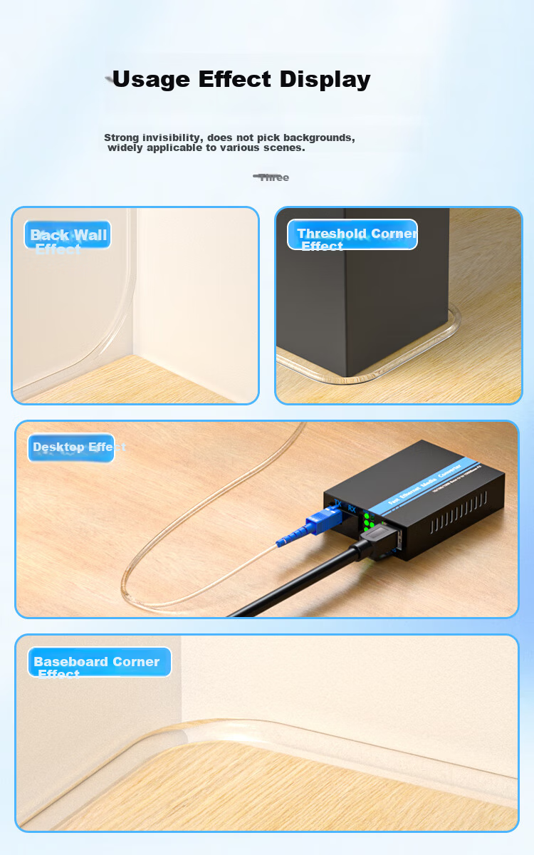 Bosende Invisible Indoor Transparent Fiber Optic Patch Cable Hidden Fiber Optic Home Fiber Modem Extension Single-mode Single-core SC 35m BSD-YXGX-SC35 10