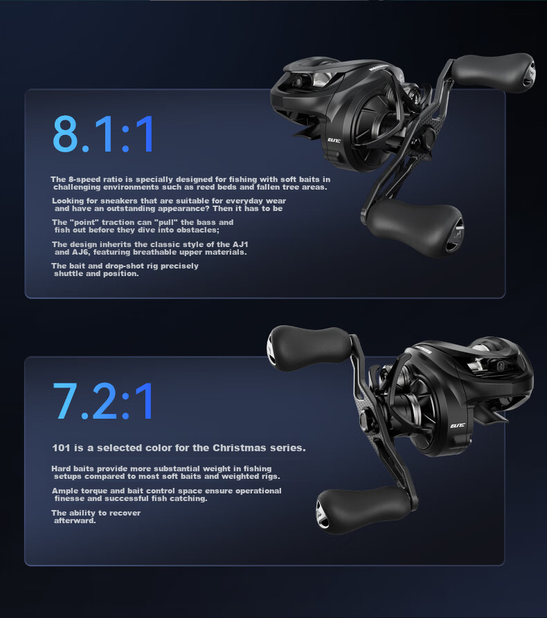 KastKing 2024 Kress Baitcasting Reel Magnesium Alloy Body Titanium Alloy Spool for Competitive Black Pit Fishing 26