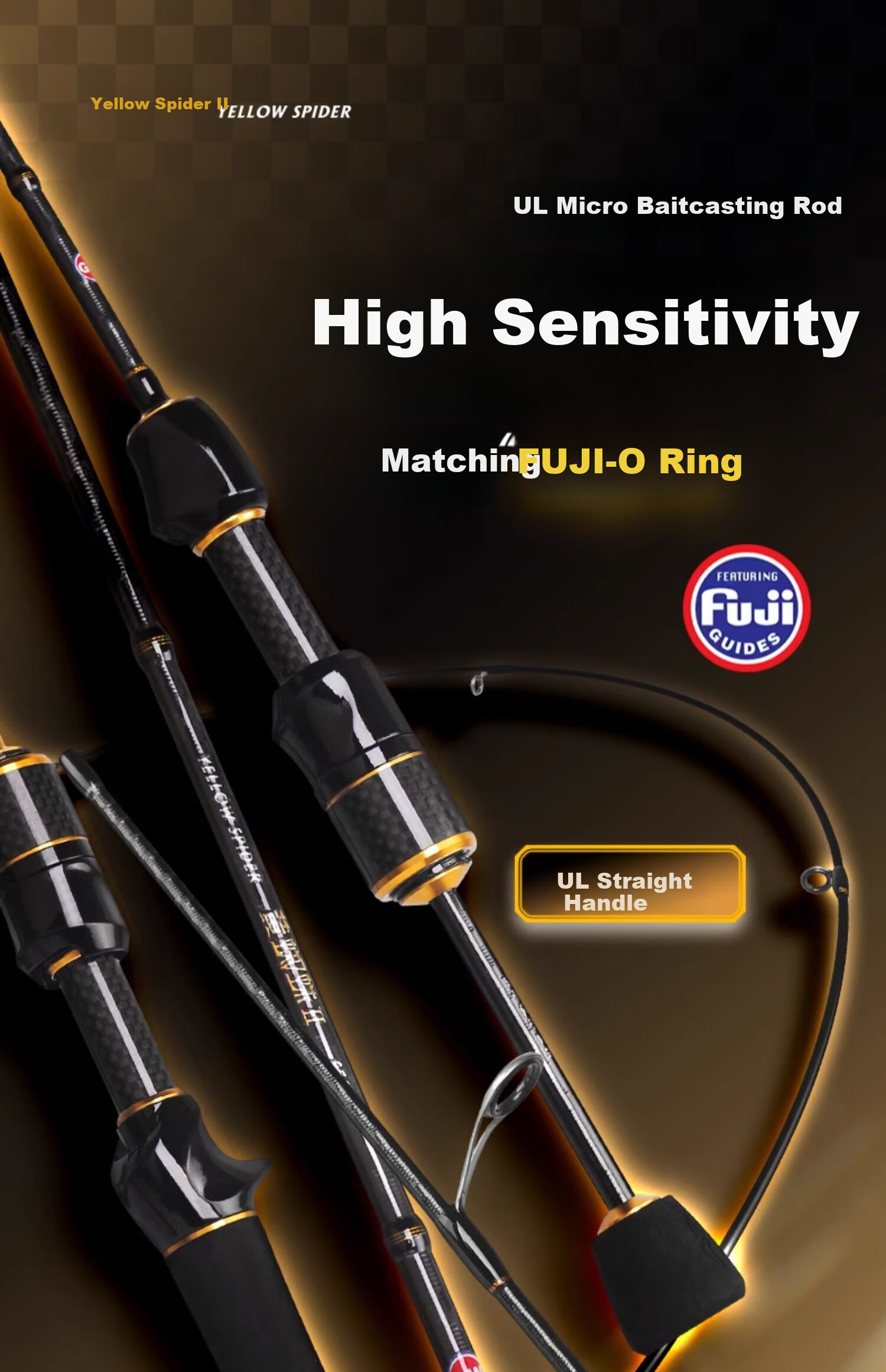 GW 1.8m Left-Handed Water Drop Reel Lure Set Yellow Spider 2nd Gen Makou Rod UL Tuning Micro Lure Fishing Rod 1