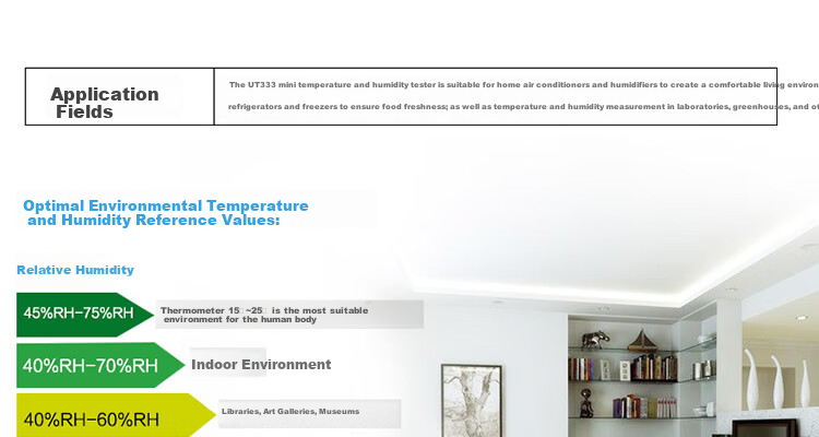 UNI-T UT333 Mini Digital Temperature and Humidity Meter Handheld Large Screen with Backlight Industrial Grade Digital Thermometer 9