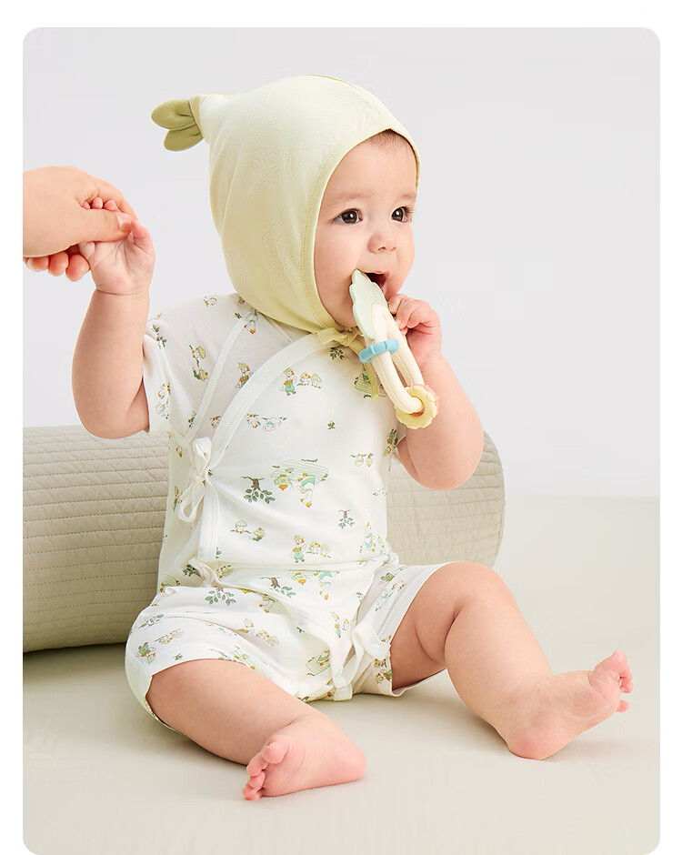 Balabala Baby Romper Newborn 2026 Spring Autumn Two-Piece Cotton Crawling Suit Cute Infant Bodysuit 25