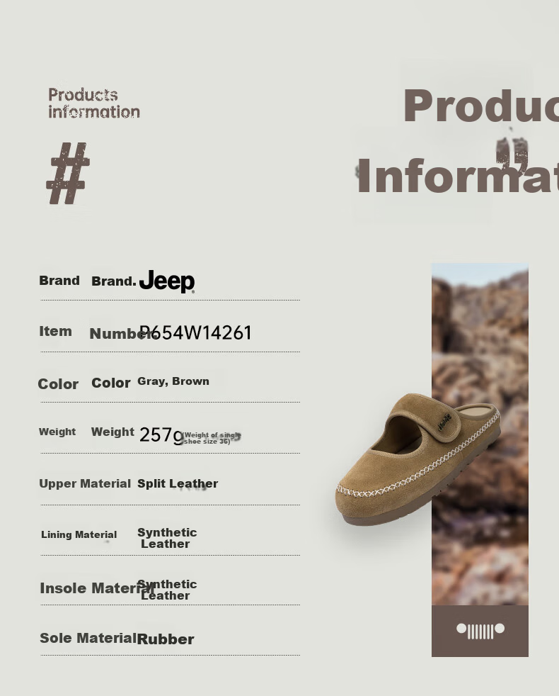 Jeep Baotou Birkenstock New Summer Breathable Slip-On Casual Mary Jane Women's Sandals Brown Size 36 2