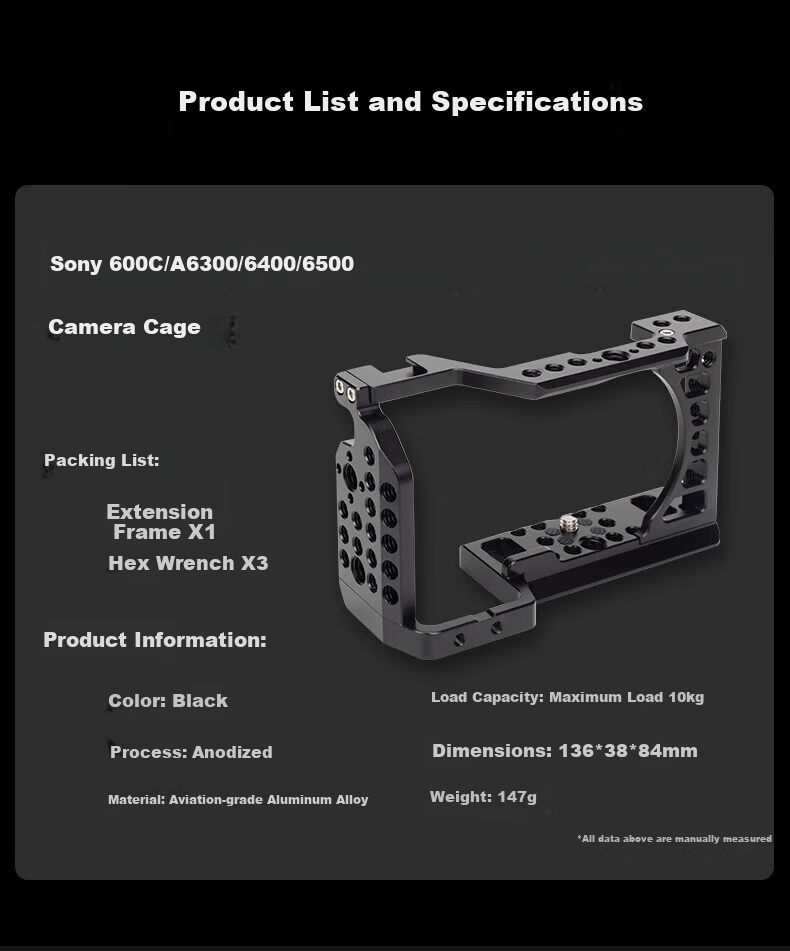 Yingshiji Camera Cage Expansion Frame for Sony ZV-E10 9