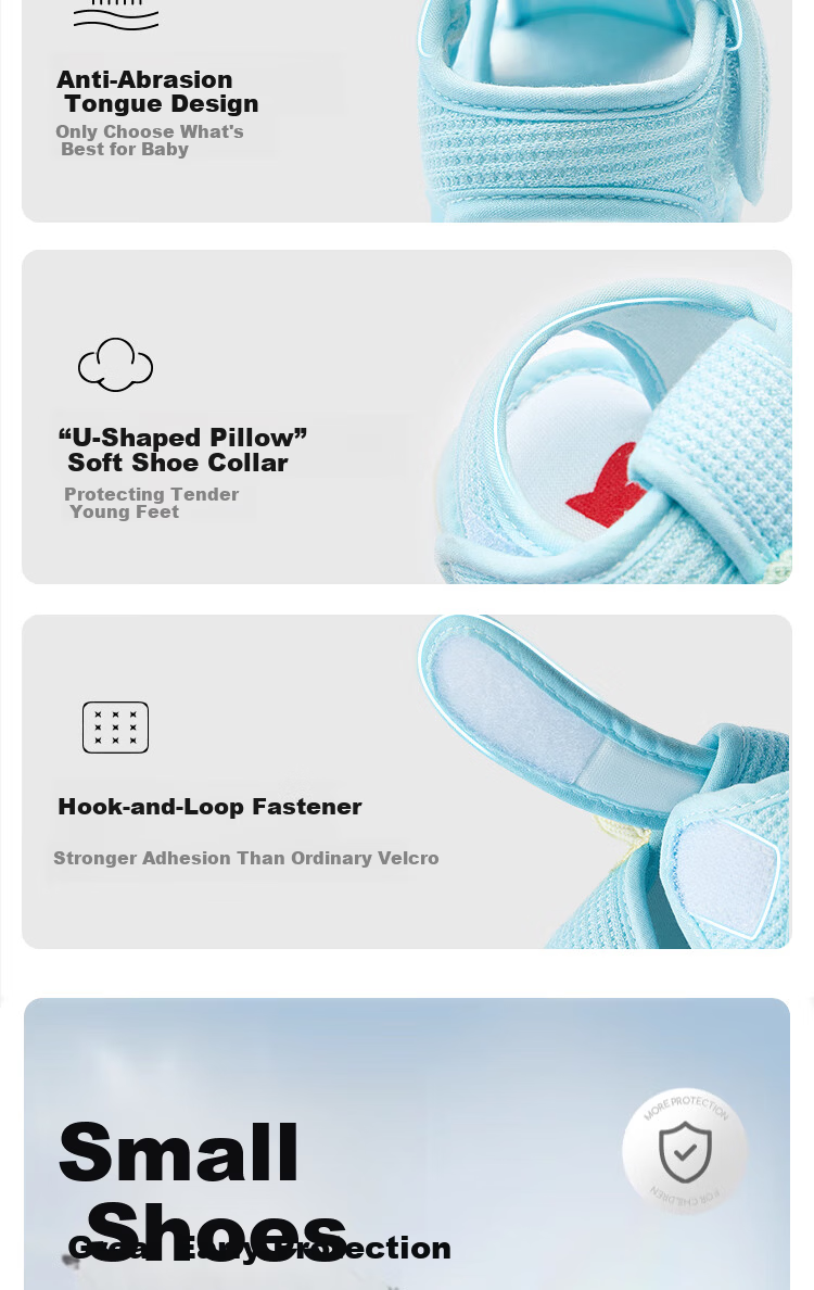 More Rabbit Toddler Walking Shoes Spring and Autumn New Boys Girls Soft Sole Anti-Slip Pre-Walking Shoes 24